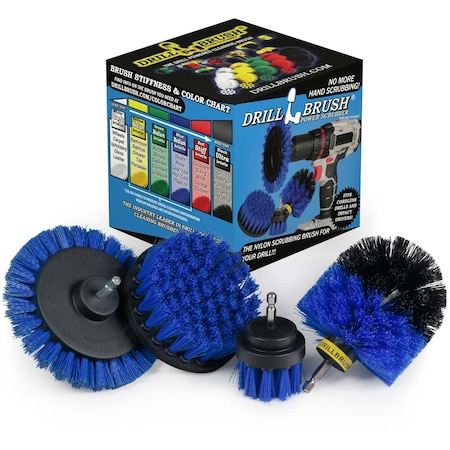 Drill Brush Power Scrubber By Useful Products 5 in W 5 in L Brush, Blue B-S-E42O-QC-DB